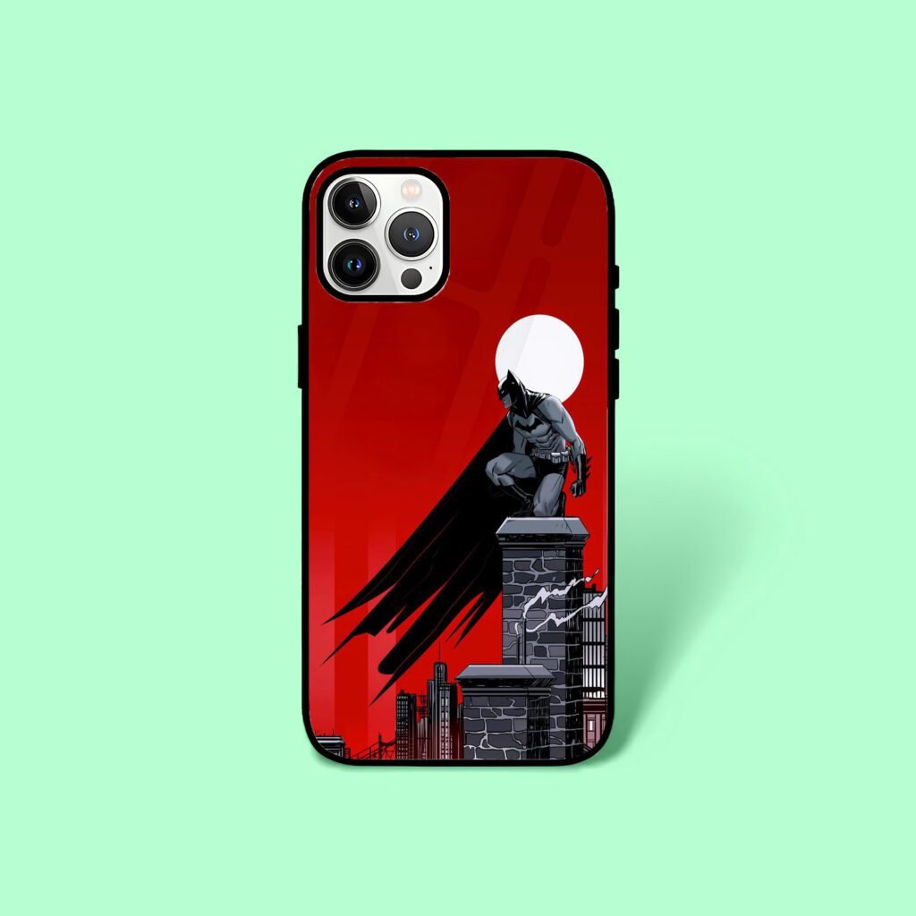 Batman Moon Red Mobile Glass Case