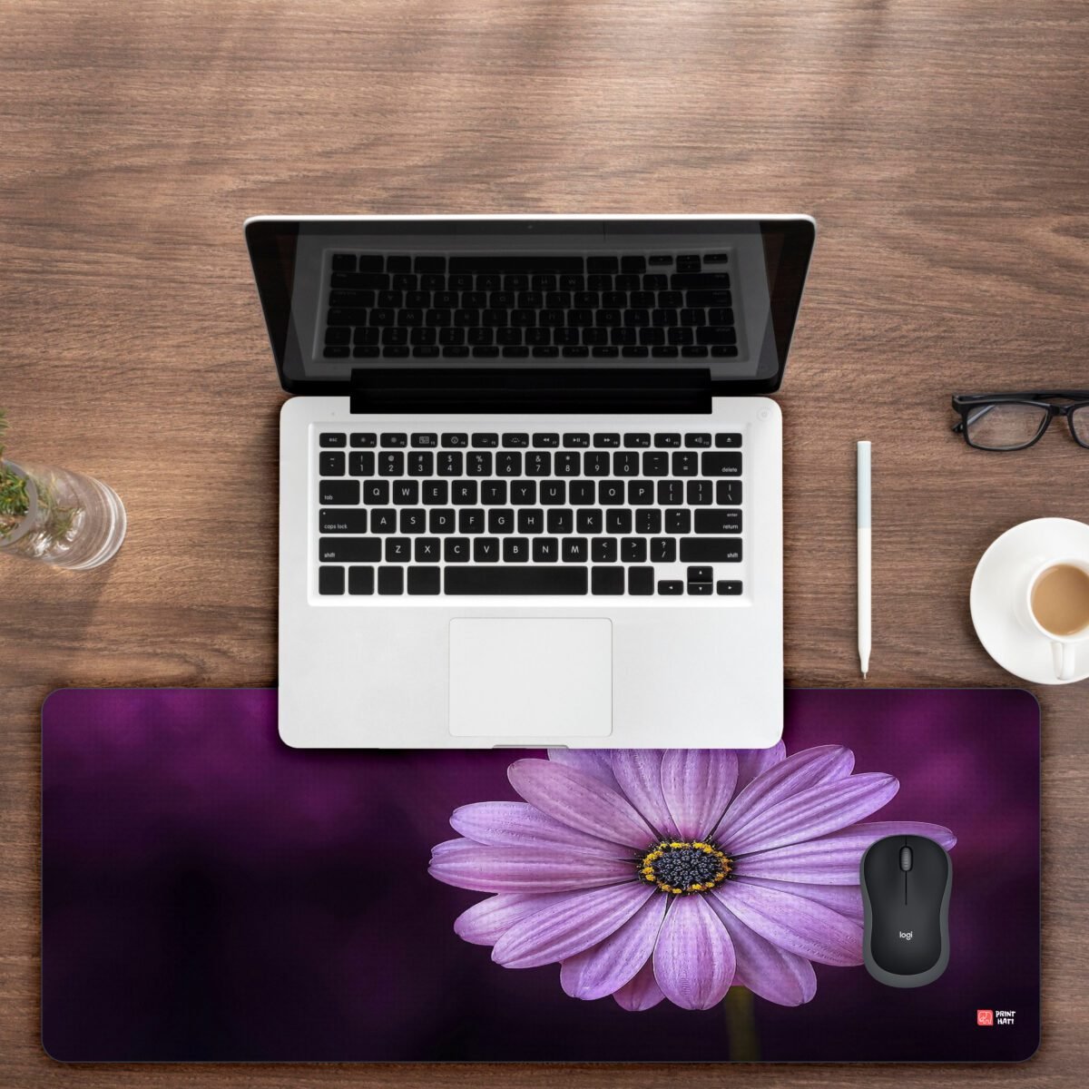 Lavender Flower Printed Gaming Mouse Pad