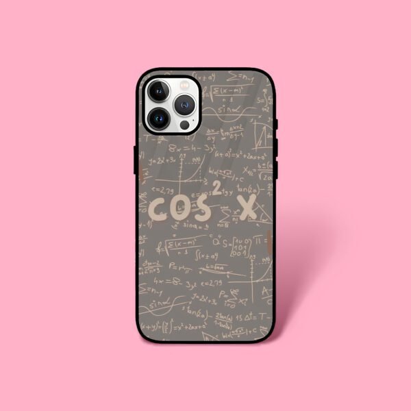 Math Doddle Black Glass Case For Iphone/Oneplus