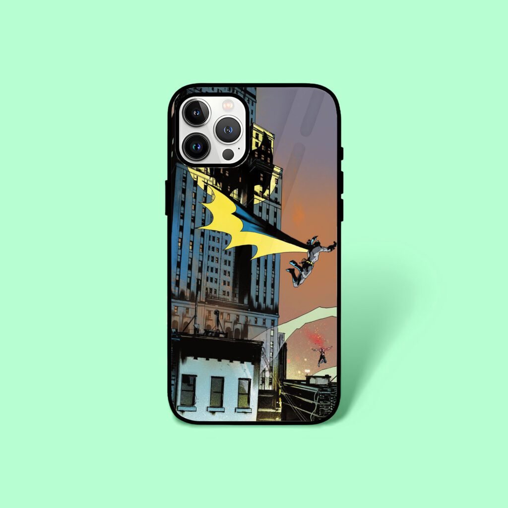 Bat Man Flying Mobile Glass Case