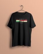 Always happy Black Tshirt printhati