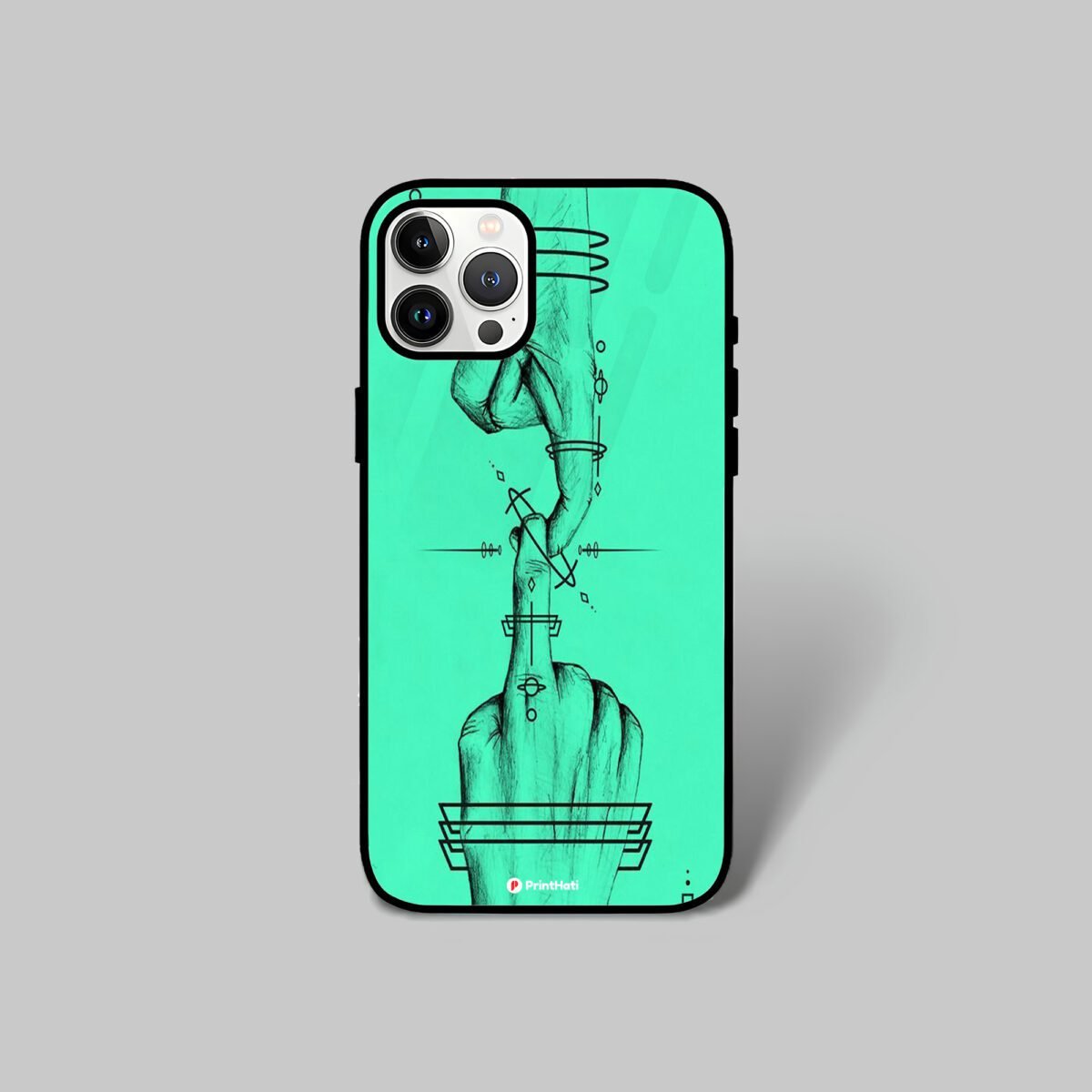 Finger Connection Glass Mobile Cover