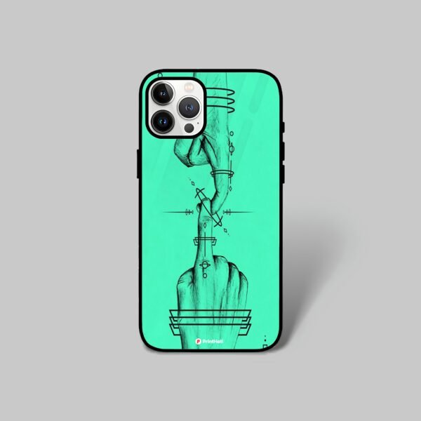 Finger Connection Glass Mobile Cover