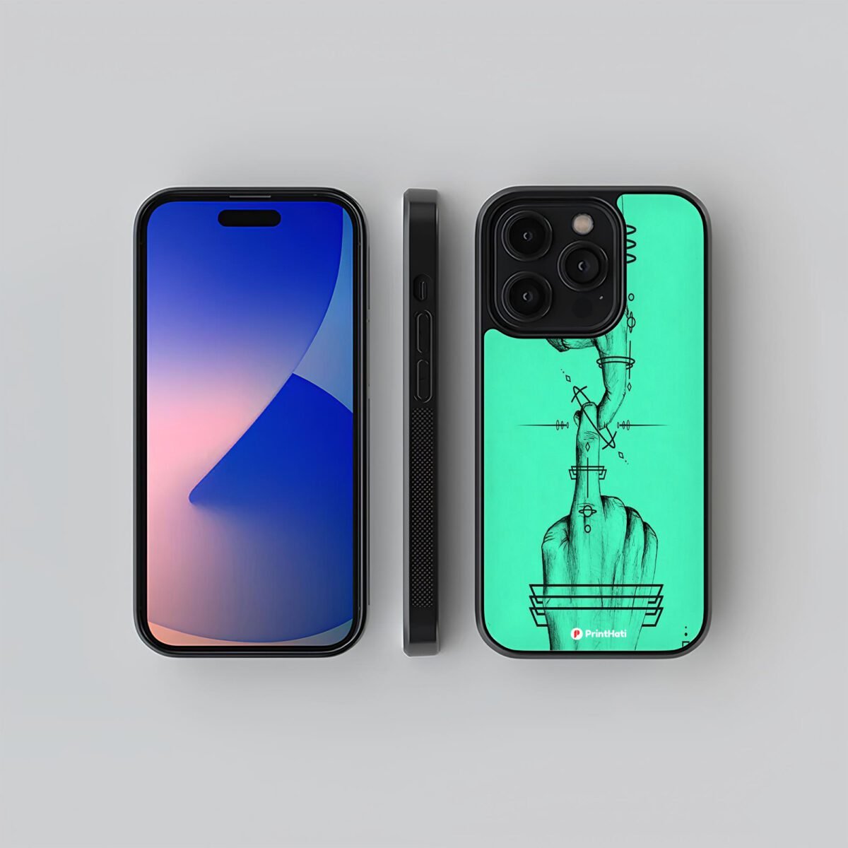 Finger Connection Glass Mobile Cover