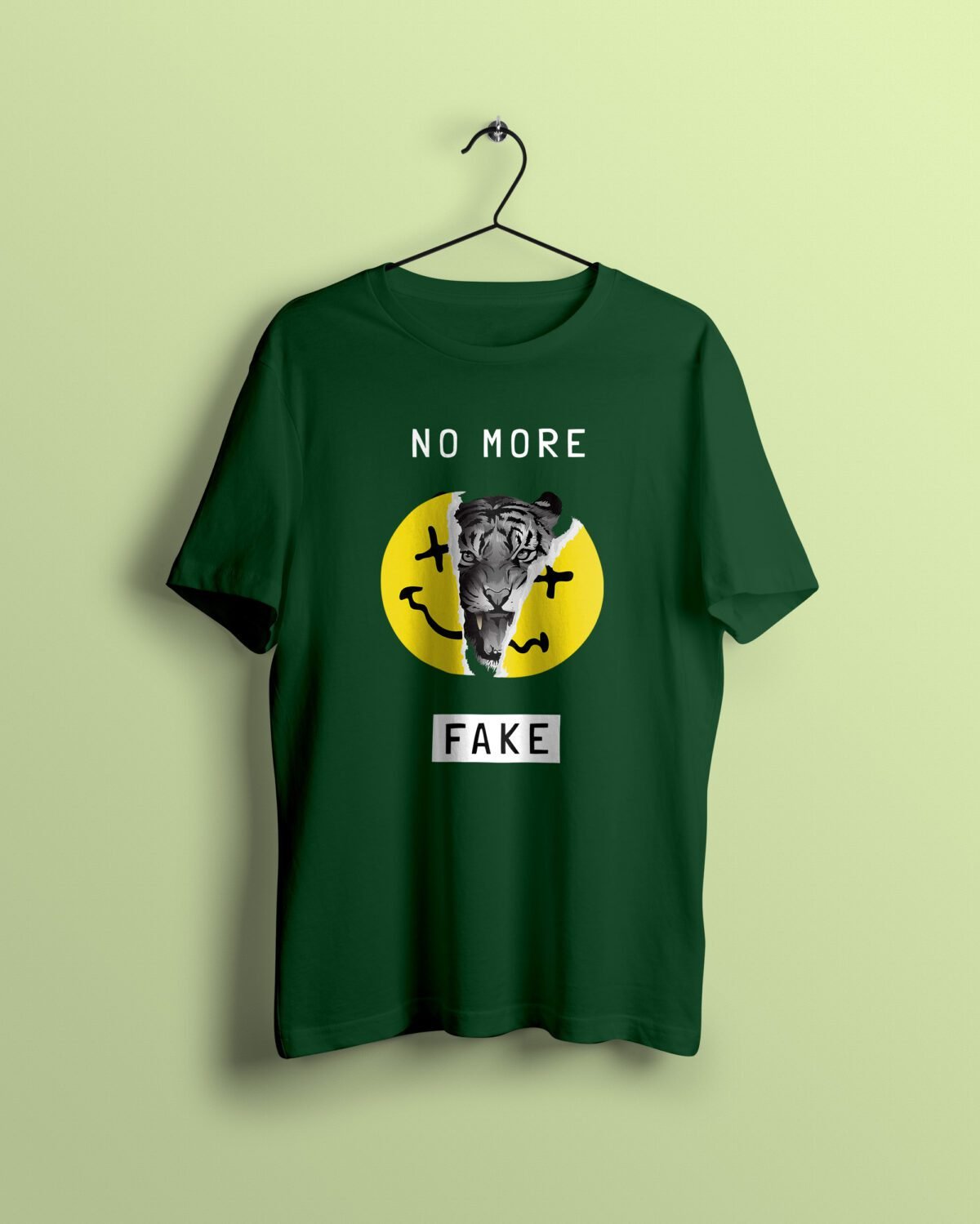 No More fake Green Tshirt printhati