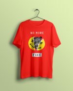 No More fake red Tshirt printhati
