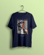 believe in heaven Navy Tshirt printhati