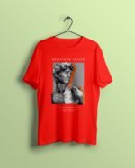 believe in heaven Red Tshirt printhati