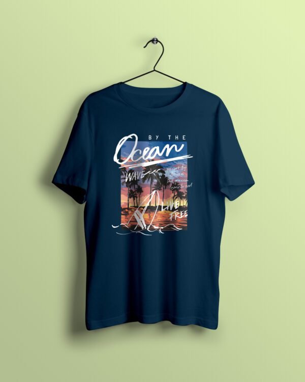 by the ocean petrol blue Tshirt printhati