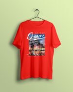 by the ocean red Tshirt printhati