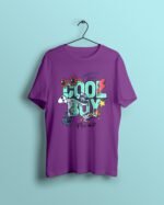 cool boys purple tshirt printhati