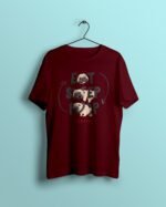 eat sleep poop maroon Tshirt printhati