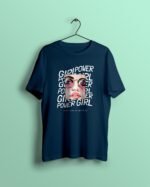 girl power petrol blue Tshirt printhati