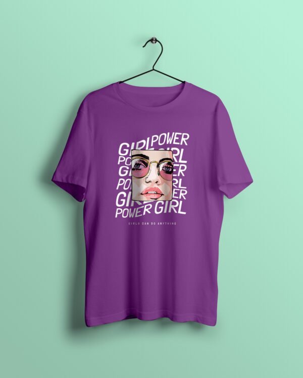 girl power purple Tshirt printhati