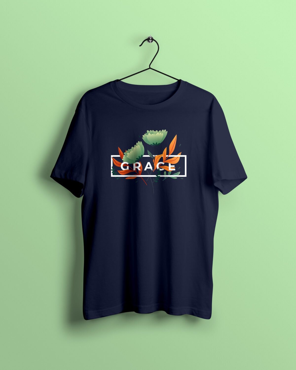 grace Navy Tshirt printhati