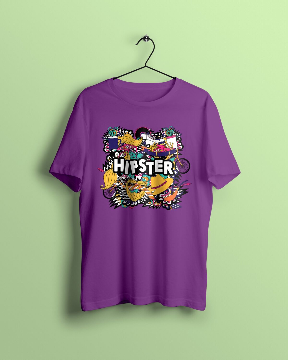 hipster purple Tshirt printhati