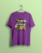 hipster purple Tshirt printhati