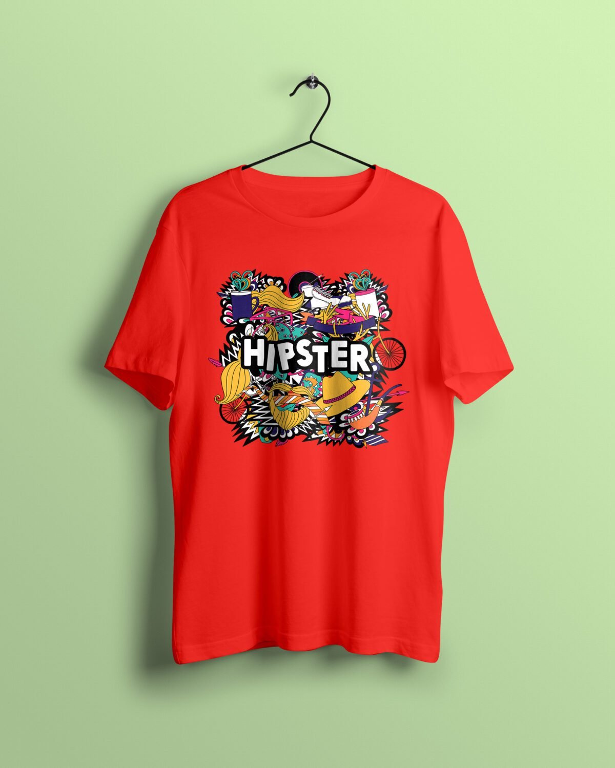 hipster red Tshirt printhati