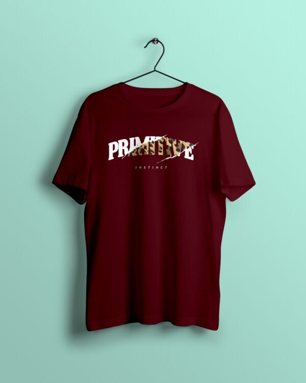 primitive maroon Tshirt printhati