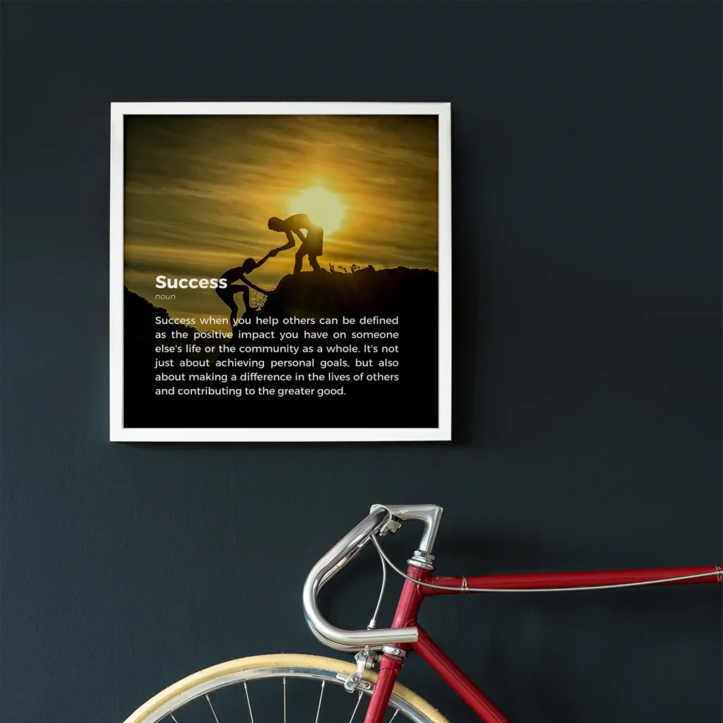 Success Quote Framed Poster